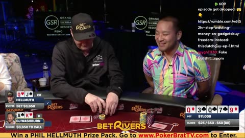 Phil Hellmuth, Jungleman, Xuan Liu, 3COIN ♦ Day 2♦ Livestream High Stakes Poker Cash Game
