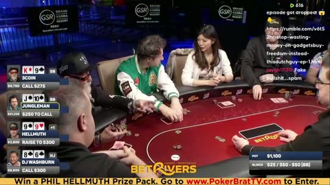 Phil Hellmuth, Jungleman, Xuan Liu, 3COIN ♦ Day 2♦ Livestream High Stakes Poker Cash Game