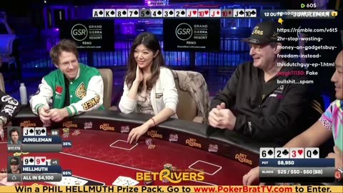 Phil Hellmuth, Jungleman, Xuan Liu, 3COIN ♦ Day 2♦ Livestream High Stakes Poker Cash Game
