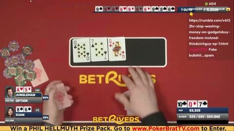 Phil Hellmuth, Jungleman, Xuan Liu, 3COIN ♦ Day 2♦ Livestream High Stakes Poker Cash Game
