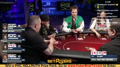 Phil Hellmuth, Jungleman, Xuan Liu, 3COIN ♦ Day 2♦ Livestream High Stakes Poker Cash Game