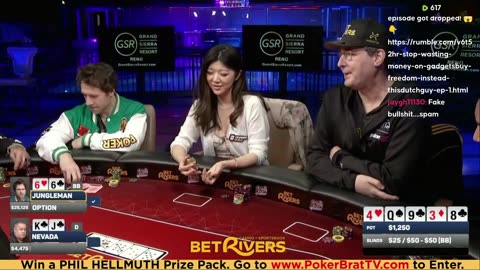 Phil Hellmuth, Jungleman, Xuan Liu, 3COIN ♦ Day 2♦ Livestream High Stakes Poker Cash Game