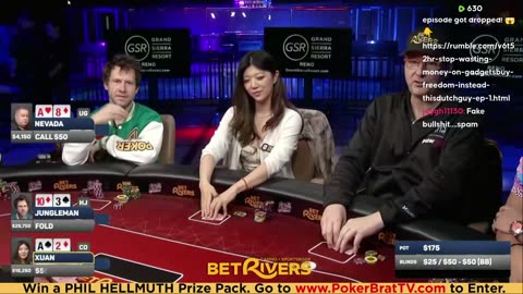 Phil Hellmuth, Jungleman, Xuan Liu, 3COIN ♦ Day 2♦ Livestream High Stakes Poker Cash Game