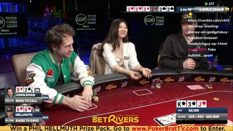 Phil Hellmuth, Jungleman, Xuan Liu, 3COIN ♦ Day 2♦ Livestream High Stakes Poker Cash Game