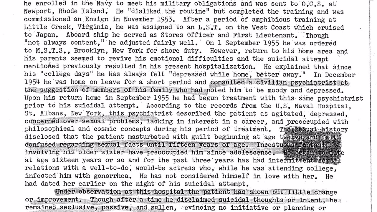 Felix Polk's Naval Record (medical and psychiatric records included with service record)