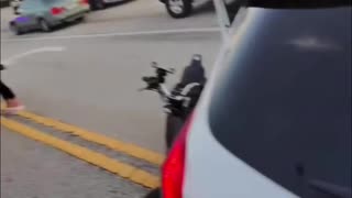 Drunk Illegal Alien Slams Into Old Lady Driving Her Dog, Then Good Samaritan Biker Helps Out