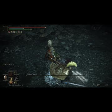 Elden Ring NG+1 | Soldier of Godrick boss fight solo #shorts #eldenring #oneshot #gaming