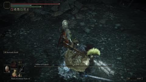 Elden Ring NG+1 | Soldier of Godrick boss fight solo #shorts #eldenring #oneshot #gaming