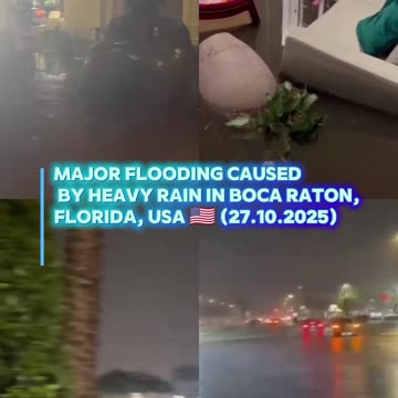 Major flooding caused by heavy rain in Boca Raton, Florida, USA 🇺🇸 (27.10.2025)