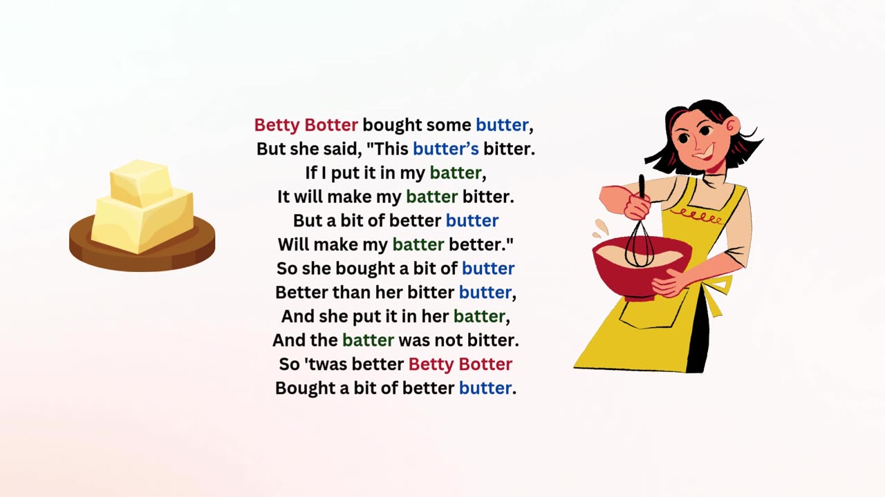 Betty Botter Tongue Twister | Fun English Practice!