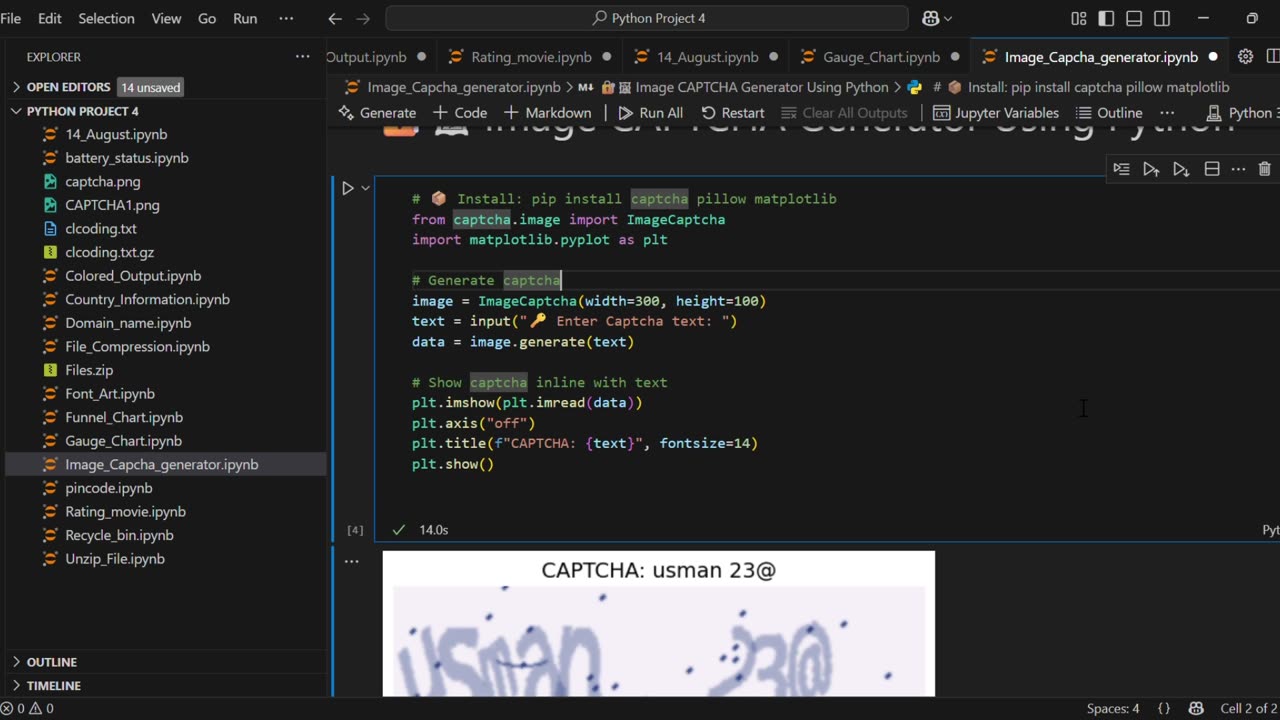 Create Image CAPTCHA Generator in Python