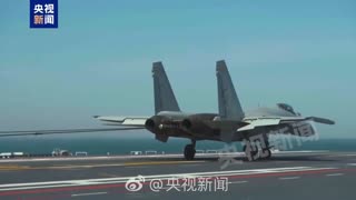 PLA footage of Fujian EMC launching & landing of J-15T & KJ-600