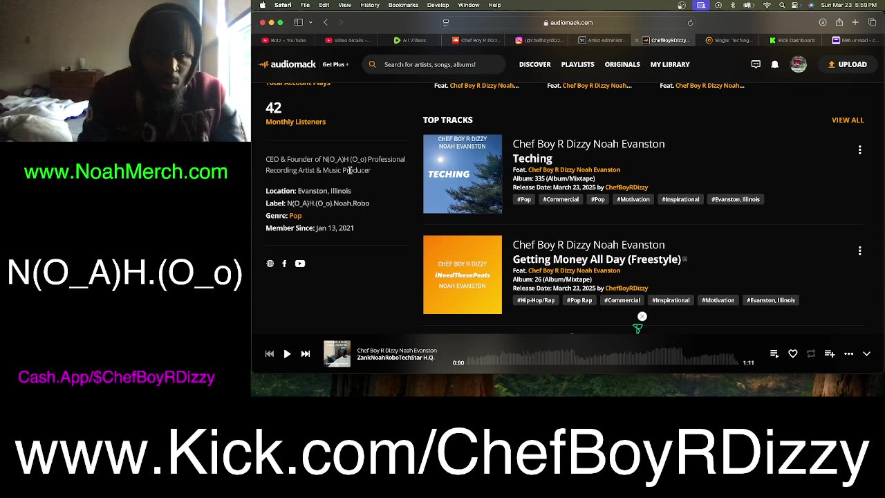Chef Boy R Dizzy VLOG: @KickStreaming (O_o) #March #23 #2025 (O_o) www.Kick.com/ChefBoyRDizzy