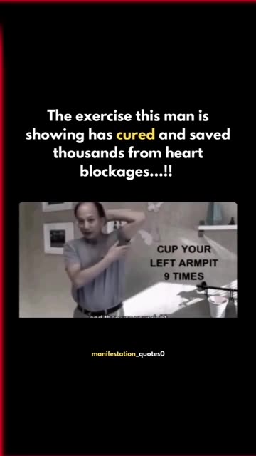 The exercise demonstrated by this man has cured and saved thousands o...