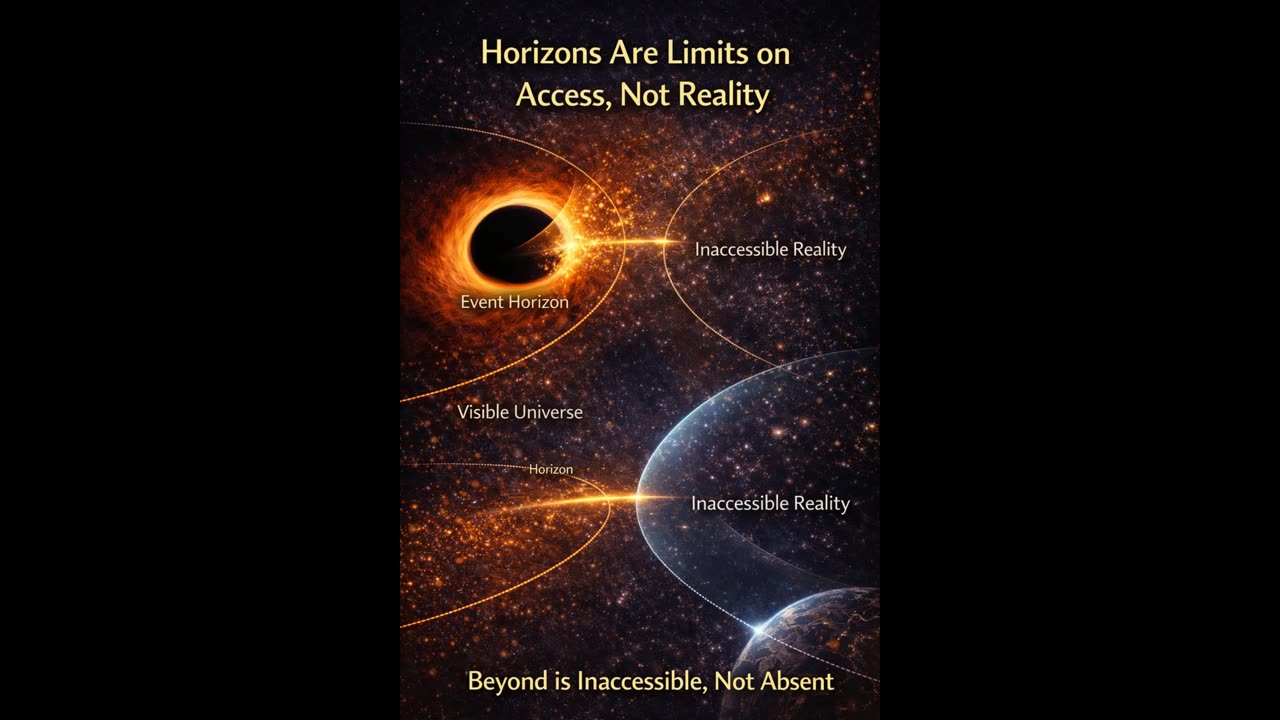 Horizons Are Limits on Access, Not Reality