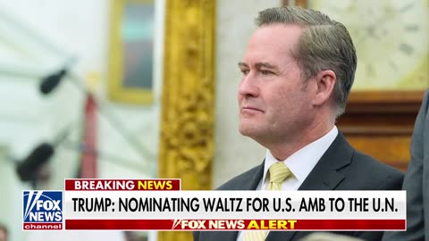 💥BREAKING: Trump nominates Michael Waltz for U.S. Ambassador to UN