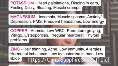 ⏺MINERAL DEFICIENCIES