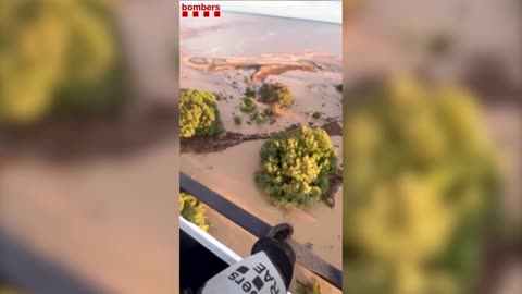 Severe flooding in parts of Spain's Catalonia after heavy rain