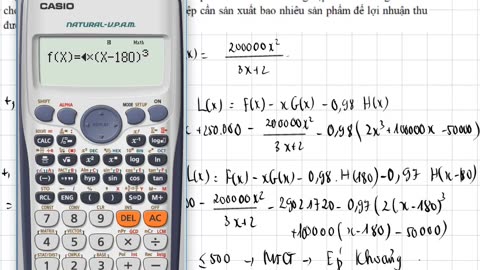 Một doanh nghiệp dự định sản xuất không quá 500 sản phẩm. Nếu doanh nghiệp sản xuất x sản phẩm