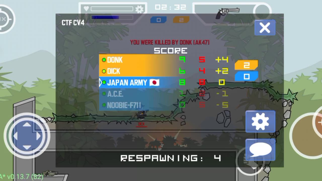 Mini militia classic 2 Vs 1 match challenge
