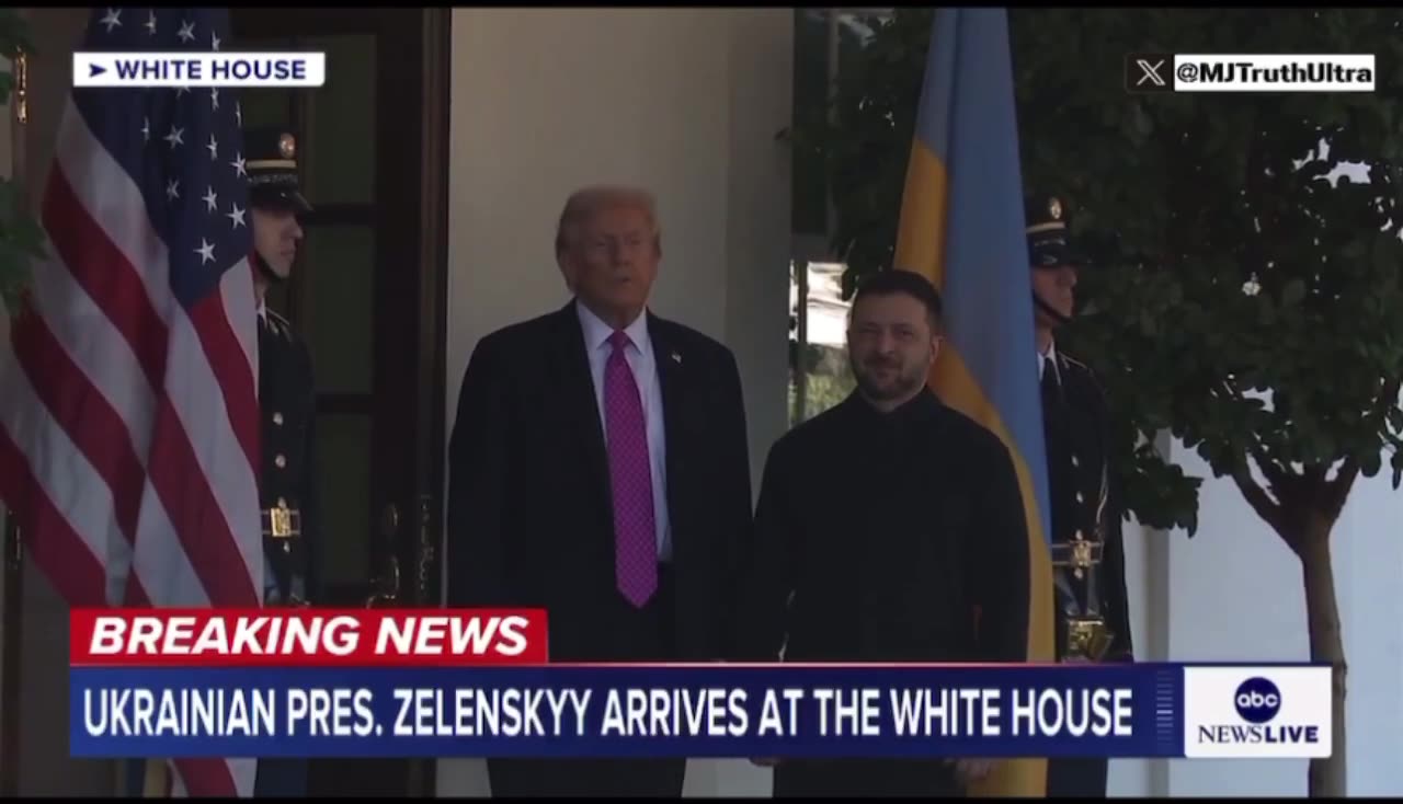 Zelenskyy arrives at the White House to meet with President Trump