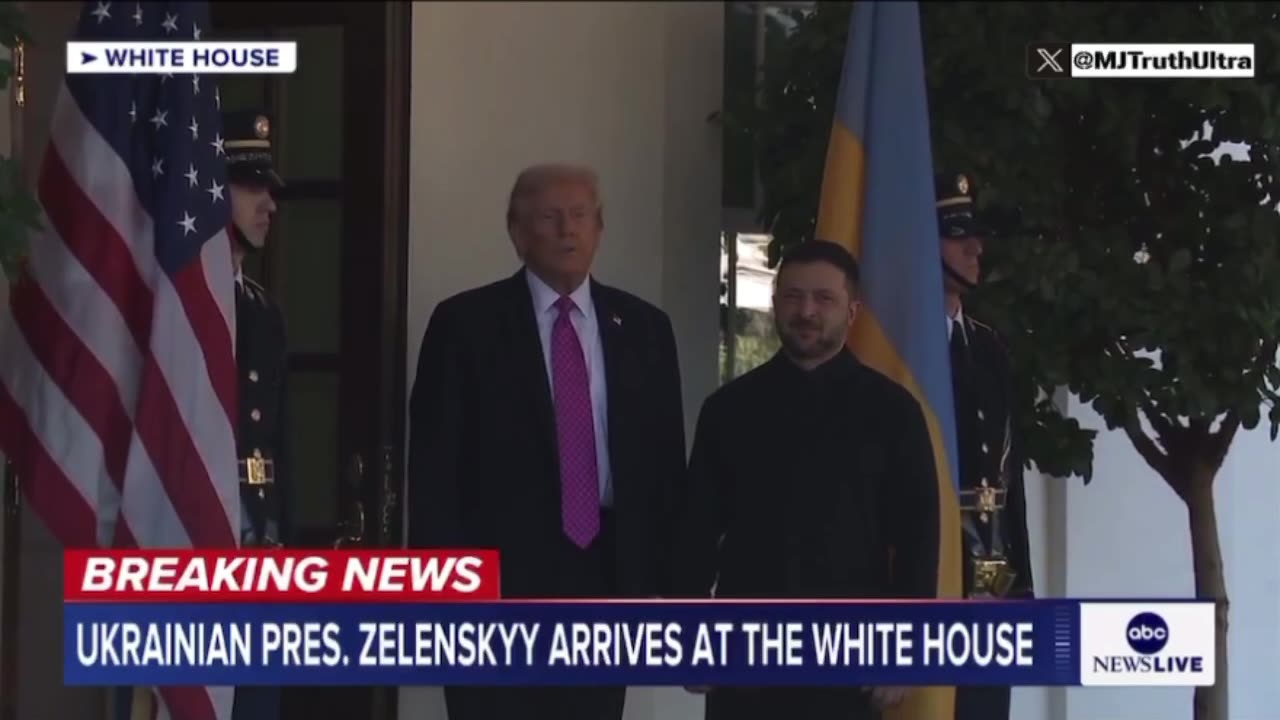 Zelenskyy arrives at the White House to meet with President Trump