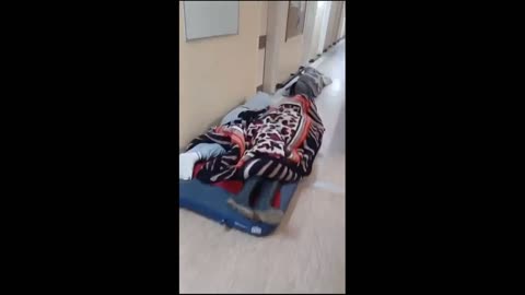 Patients Sleep on Floor