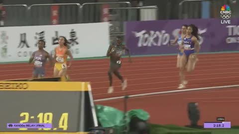 US Sports Track & Field Feat. Spain STUNS Team USA in women's 4x400m showdown.