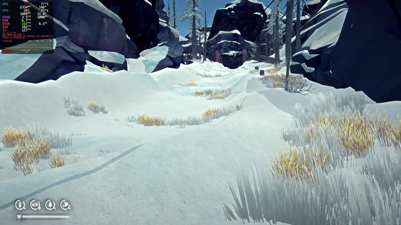 The Long Dark on linux rx 6700 xt 1440p