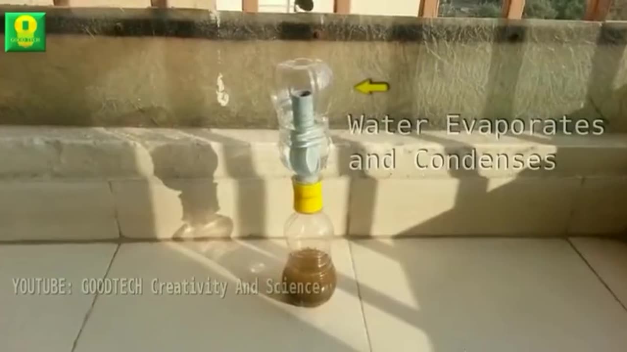 Simple method to distill water! Keep this in mind for the times ahead. Share w/ friends!
