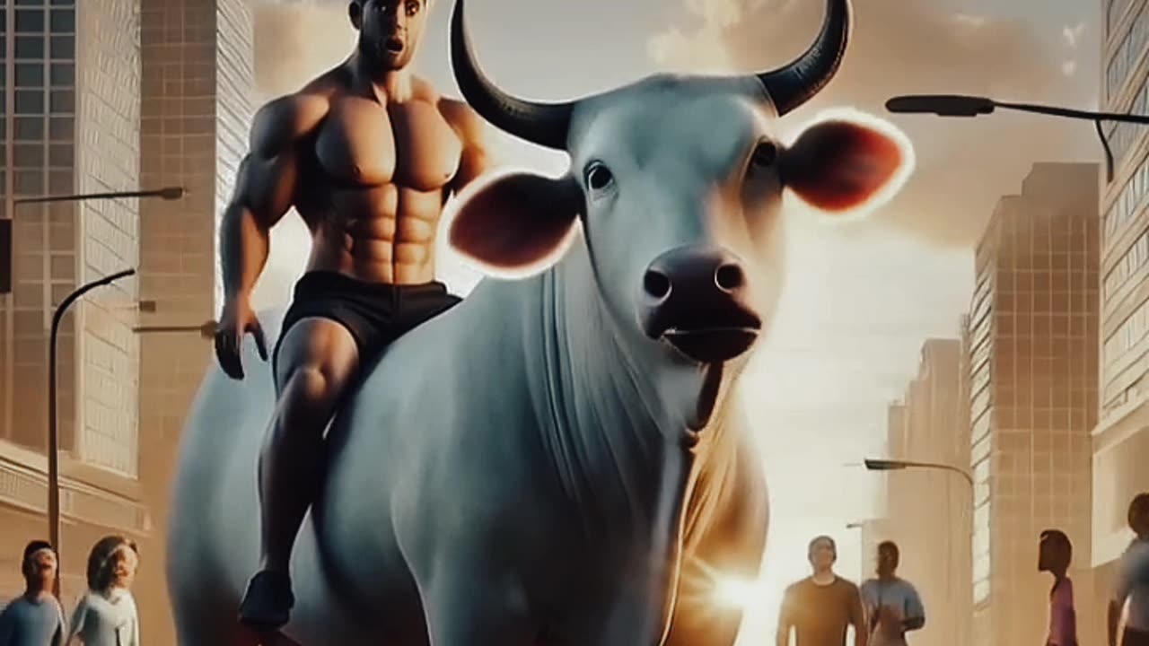 Cow and men