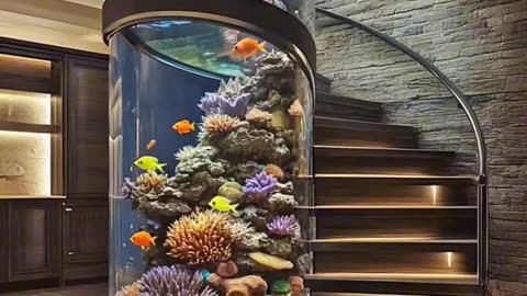 Absolutely obsessed with these spiral staircase aquariums!