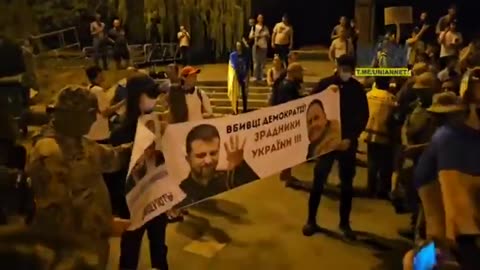 At the rally in Kyiv some interesting group showed up.