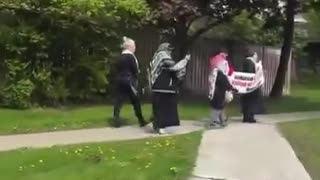 Hamas loyalists yelling at Senior Citizens of an old folks homes, surviving Holocaust survivors.