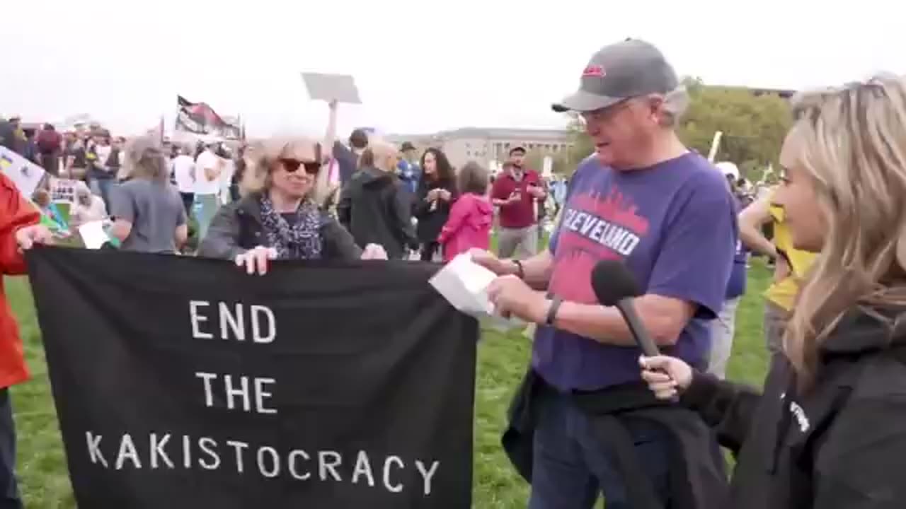 He had to read the paper he was given to understand the sign he was holding