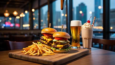 A delicious hamburger is always good to eat