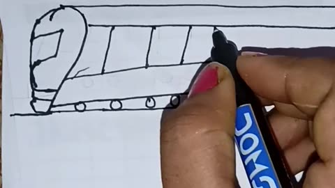 How To Draw A Train with Number 2 | #shorts #youtubeshorts #drawing