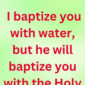 “Baptized with the Holy Spirit” mark 1:8 #shorts #shortvideo #youtube #youtubeshorts #ytshorts #yt