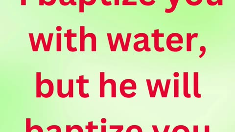 “Baptized with the Holy Spirit” mark 1:8 #shorts #shortvideo #youtube #youtubeshorts #ytshorts #yt