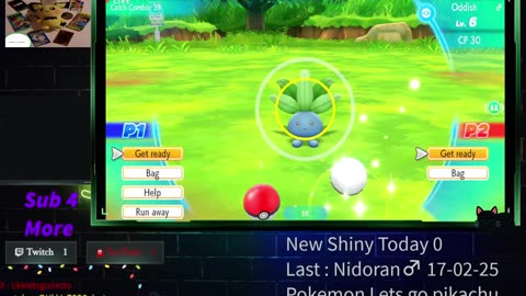 Pokemon Lets go Challange Catch 126-266 Oddish part 1