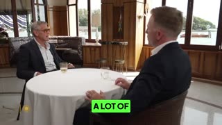 George Clooney holds back visible frustration when asked a question about Hunter Biden.