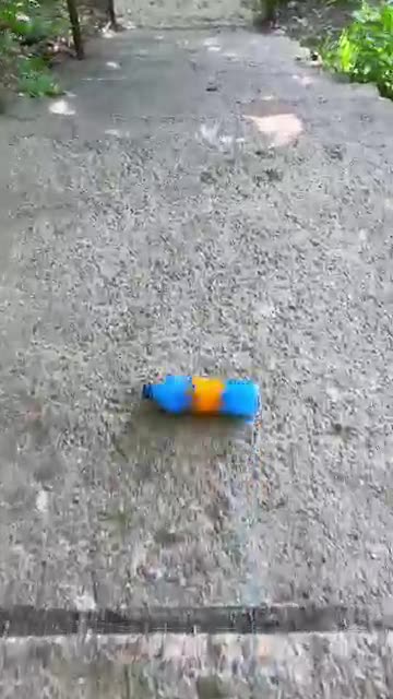 Rolling colorfull bottle on the stair 🌈👻