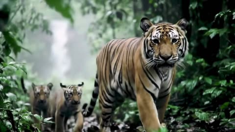 "Bengal Tigress in the Monsoon Jungle – A Mystical Journey Through Nature"