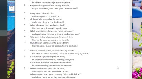 Sirach 13 Reading from Lost books