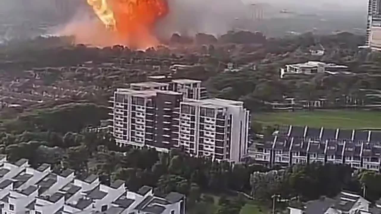A gas pipeline explosion and fire in Putra Heights, Malaysia