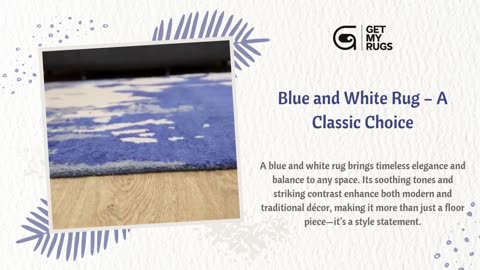 Simple Yet Bold with Blue And White Rug