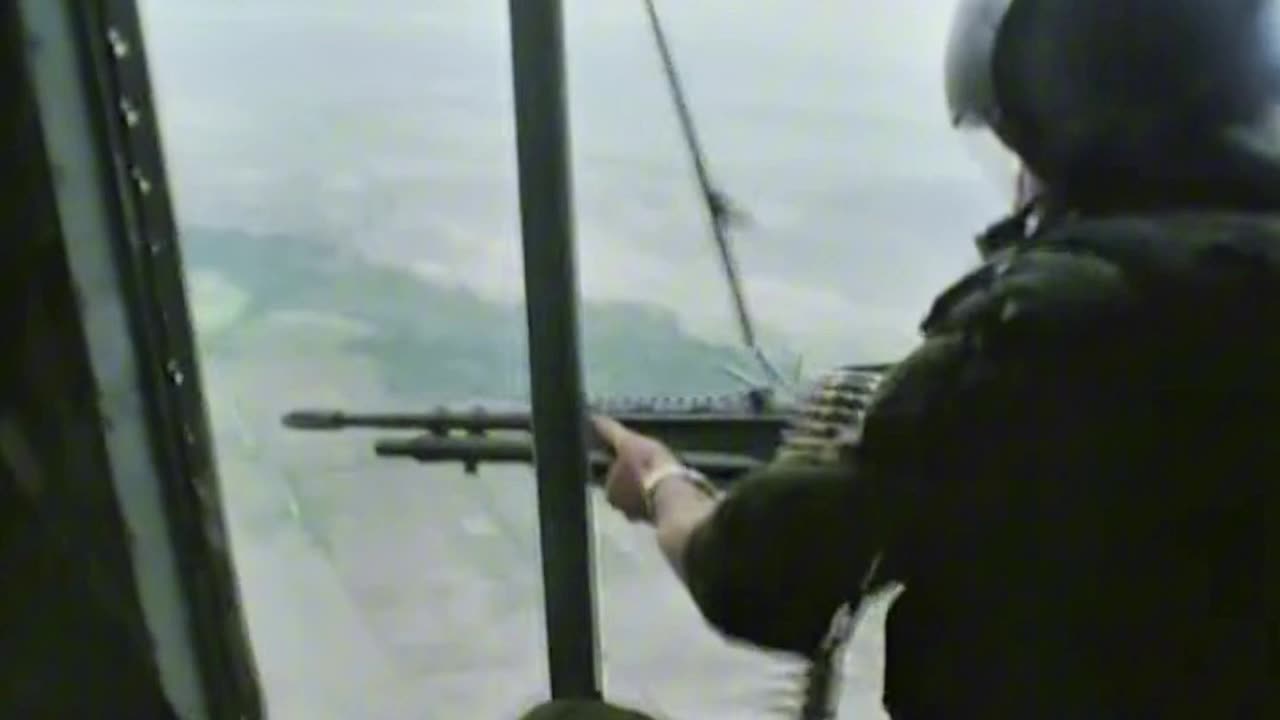 UH-1B Huey gunships of HA(L)-3 "Seawolves" in action over the Mekong Delta in 1968