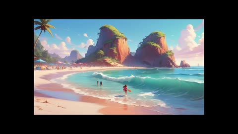Summer day at the beach Lofi, Summer Lofi, 2 hours of study music to relax to (Study/Relax/Sleep)