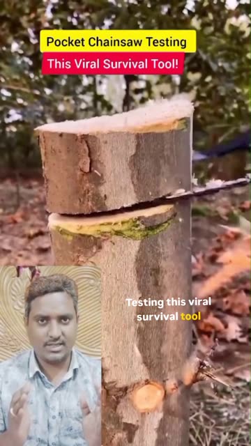 Pocket Chainsaw Testing This Viral Survival Tool