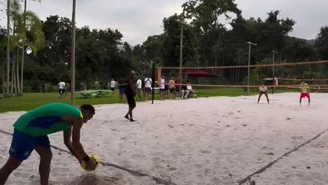 Lamine Yamal Playing Footvolley with Neymar Jr